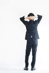 会社員 男性 後ろ姿