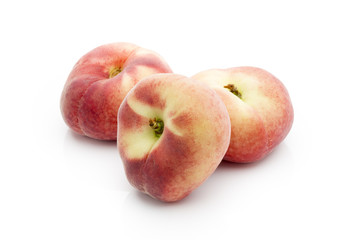 Peach on the white isolatd background.