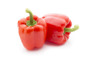 Pepper on the white isolatd background.
