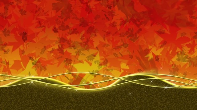 Perfectly seamless (no fade) motion background loop feature a display of autumn color with falling leaves and abstract shapes. Great text copy space! 