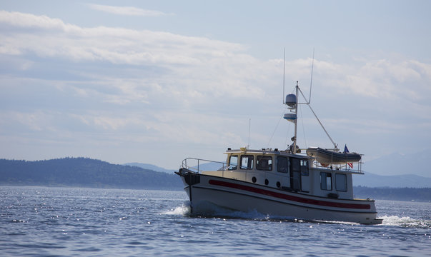 A small fishing boat in the Puget Sound