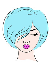 Young pretty woman portrait for your design..