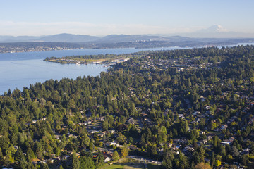 North Seattle, Lake Washington, and Mt Rainier