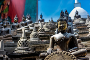 Buddha statues in Buddhist temple