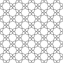 Fototapeta premium Vector modern seamless geometry pattern flower, black and white abstract geometric background,wallpaper print, monochrome retro texture, hipster fashion design