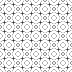 Fototapeta na wymiar Vector modern seamless geometry pattern flower, black and white abstract geometric background,wallpaper print, monochrome retro texture, hipster fashion design