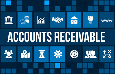 Account receivable concept image with business icons and copyspace.