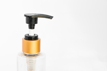 cream bottle on white background