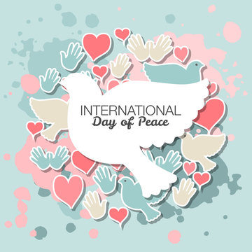 International Day of Peace vector illustration