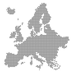 Europa gepunktet (schwarz) - obrazy, fototapety, plakaty