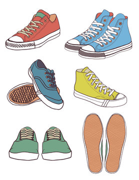 Set of sneakers