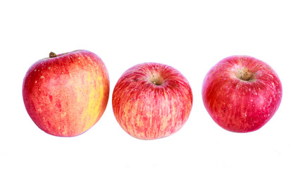 Apples on white background