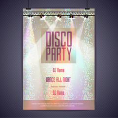 Disco background. Disco poster