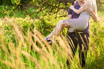 Beautiful couple hugging, lifestyle, leisure, youth, love