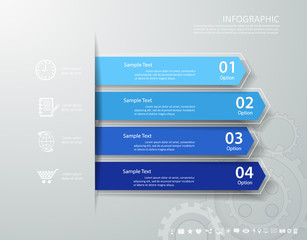 Abstract template with icons set for business design, reports, s