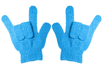 bath gloves texture isolate on white background