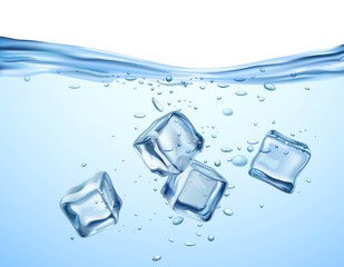 Ice Cubes In Water
