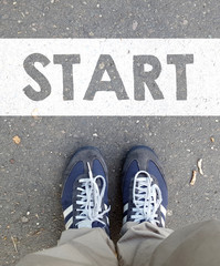 Male sneakers with start word