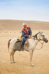 Shepherd on horseback