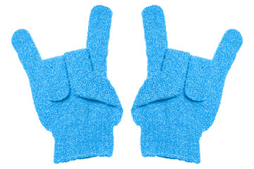 bath gloves texture isolate on white background