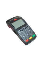 Credit card machine isolated on white background