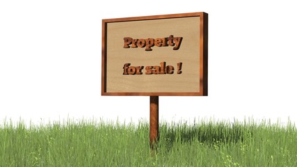Sign in grass 