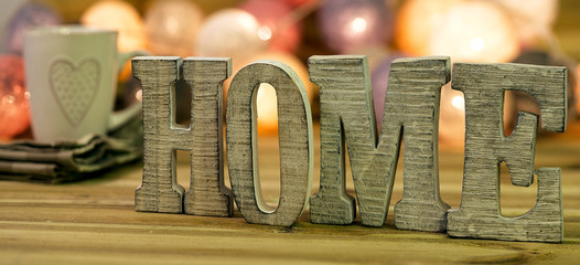 For home decorating inside; letters of "home"