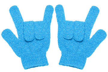 bath gloves texture isolate on white background