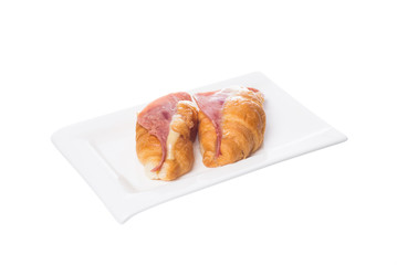 Croissant with Ham and Cheese