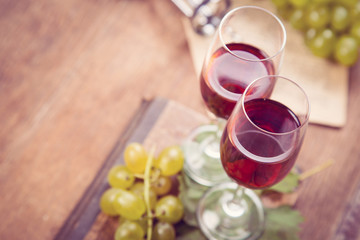 grape with wine