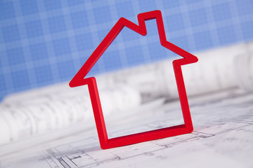 Project blueprints drawings of home model