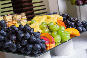 Table with food and drink