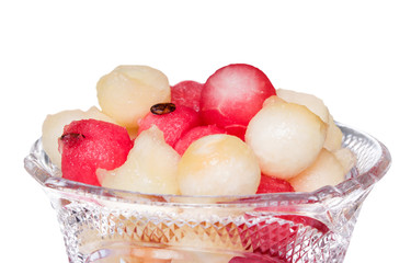 Table with food and drink