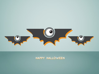Halloween concept background with funny bats