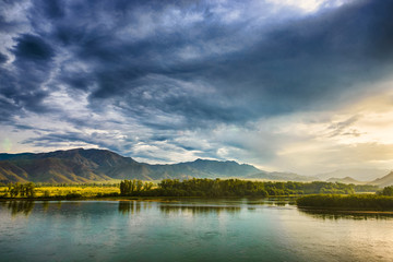 Fototapeta premium summer mountain landscape 