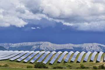 Solar field in the storm