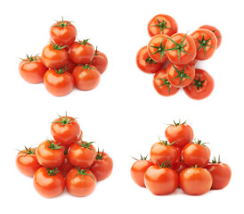 Pile of multiple tomatoes isolated