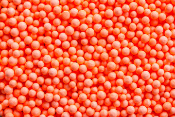 closeup of a Orange polystyrene background