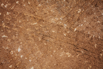Texture of wheel track on country road
