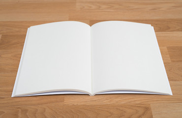 Blank catalog, magazines,book mock up on wood background