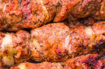 fresh tasty meat kebab