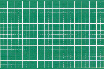 green cutting mat of office isolated on white background