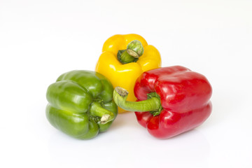 Sweet pepper on white background