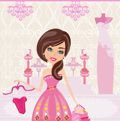 Fashion girl shopping