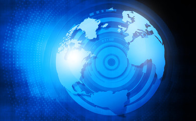 Hi-tech world, technological background.