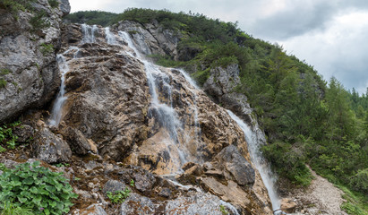 Little waterfall in the italian dolomites