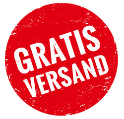 Gratis Versand stempel rot 