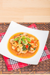 Thai food, Basil Shrimp Fried