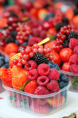 Mix ripe berries