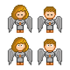 Pixel angels for christmas